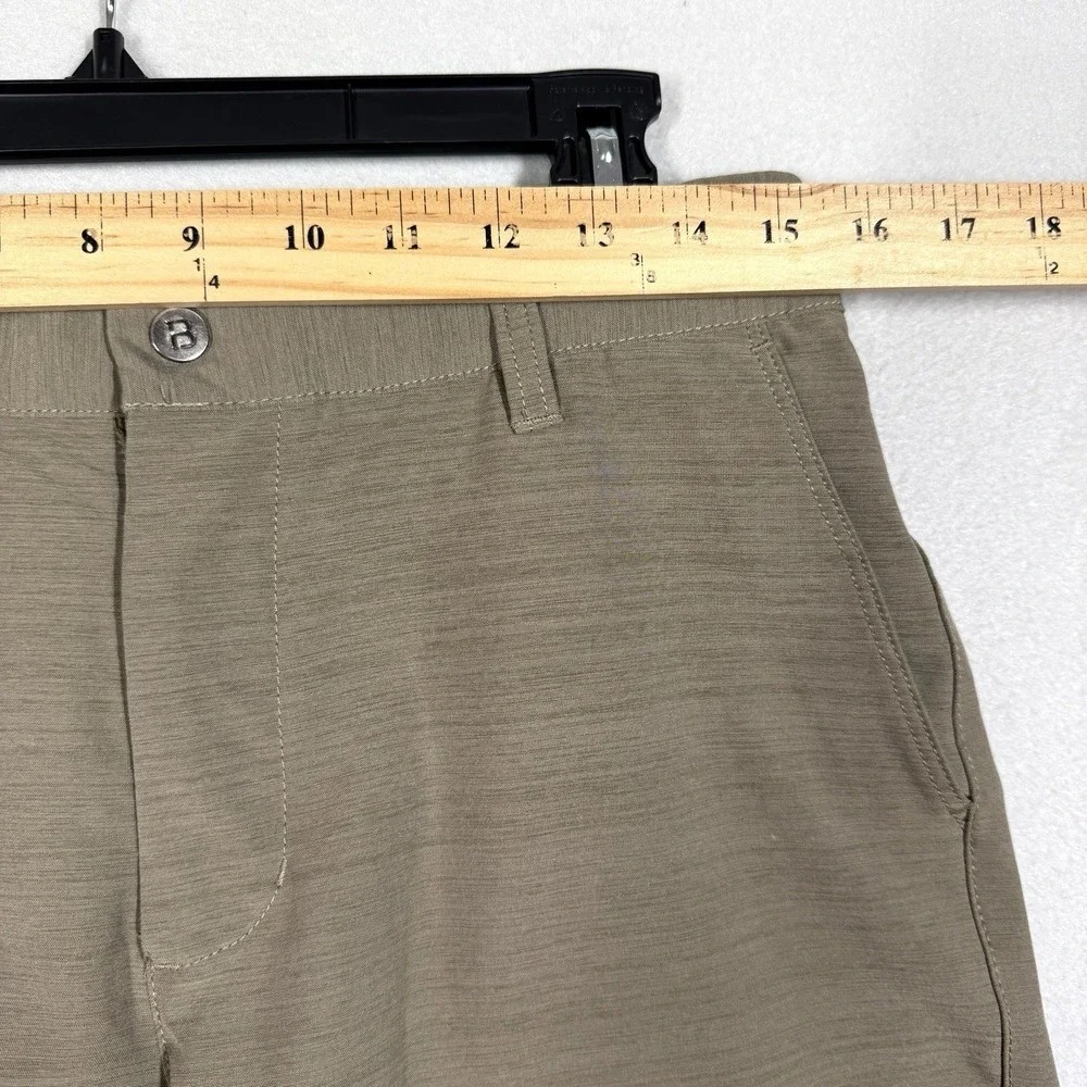 Bylt Kinetic Shorts Mens Medium Taupe Performance‎ Athletic Golf Hiking Chino